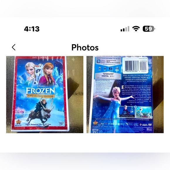 Frozen Sing-Along Edition DVD New Sealed - Picture 3 of 3